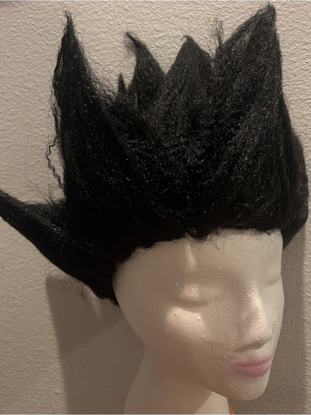 Black Spiky Kid’s Costume Wig - Unbranded